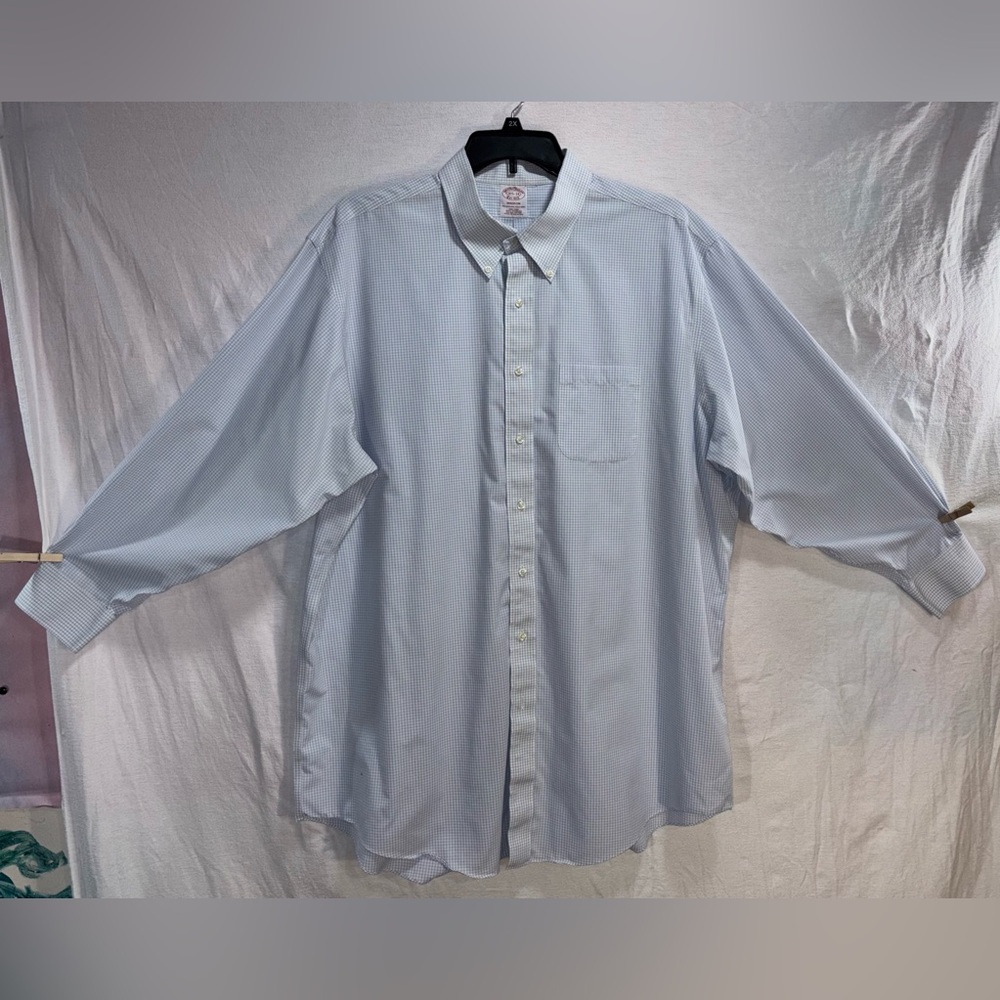 Brooks Brothers Madison Non-Iron Button Down Collar Dress Shirt 18 1/2 - 34 - Picture 3 of 10